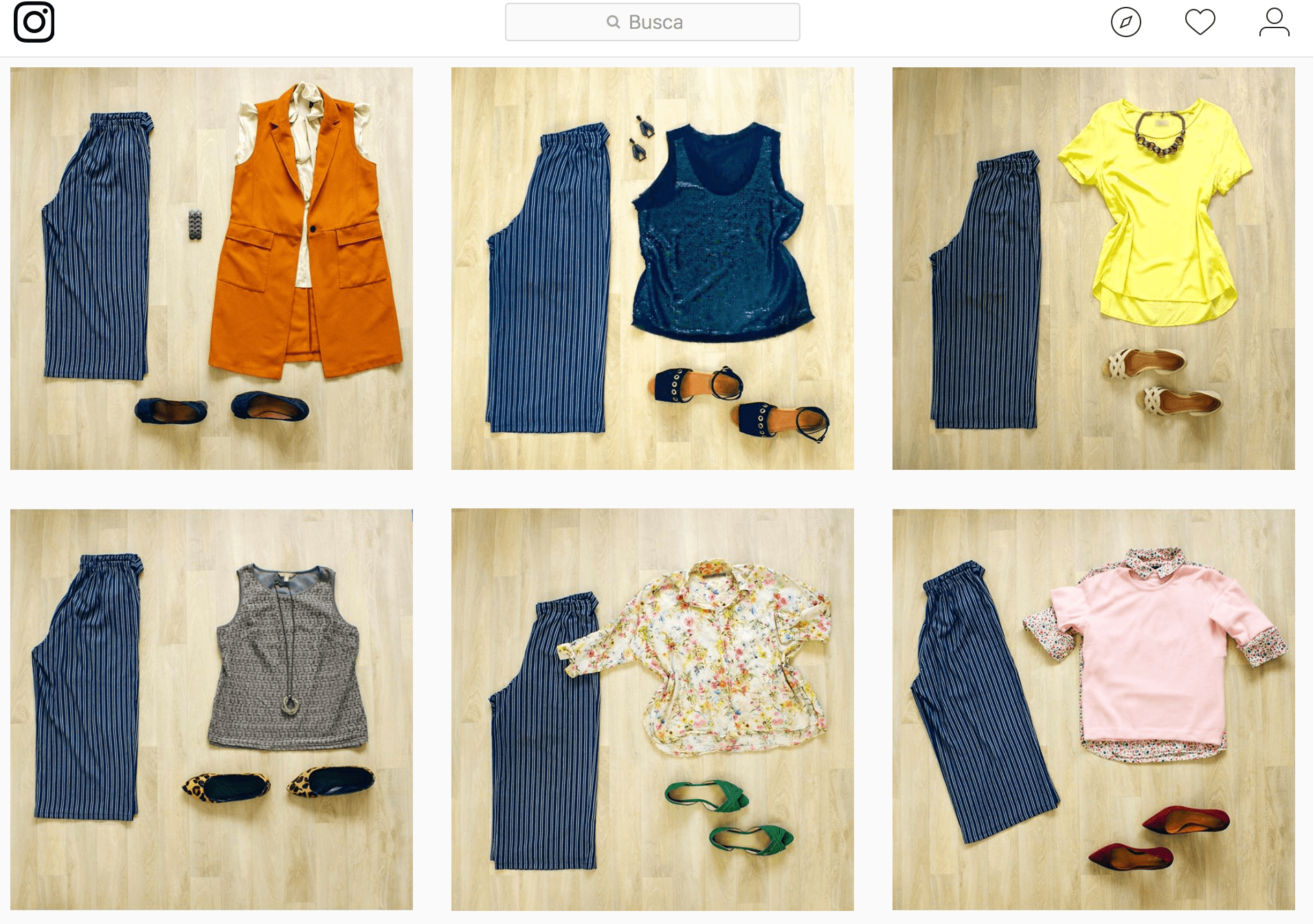 print de 6 looks do projeto #1peca30looks #1peca30looks3EM